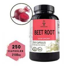 HERBAMAMA 허브아마마 빨강무 레드비트 700mg 250캡슐 혈액순환영양제 고혈압영양제, 1mg, 1개