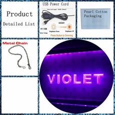 네일 스파 미용실 LED 네온 조각 벽 아트 가정 방 침실 사무실 농가 장식, 30x20 Desktop Style, Violet