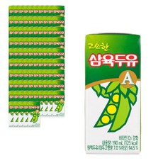 삼육두유 고소한맛A 두유, 190ml, 96개