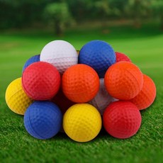 20Pcs 폼 골프연습공 42mm 연습 골프공 실감나는 느낌과 비행훈련공 야외 실내시뮬레이터 골프파티용 소프트볼 펫플레이5가지 색상, 1개
