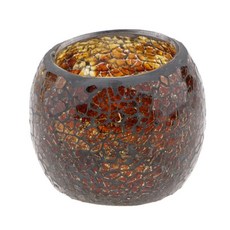 식탁 장식 홀더용 빈티지 모자이크 캔들 홀더/티 라이트 촛대/촛대, 5.8cm 직경, 4, 유리
