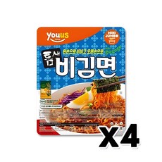 유어스 틈새비김면 미니점보 비빔면 467g x 4개