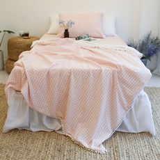 멜란블루체크이불