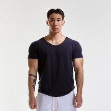 알브이디 텐셀모달 와이드 U넥 머슬핏 반팔티(6color)