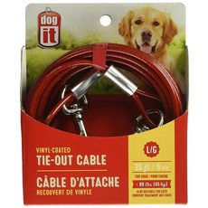 Dogit 6504810292 Avenue Tether Dog Tie-Out 케이블 라지 5.8 m (20 피트) 레드 - 독핏