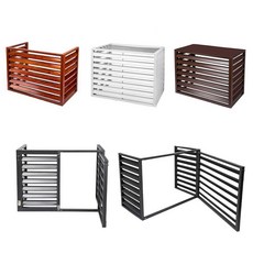  실외기커버 에어컨 열차단 오염방지 원목 나무커버, 마호가니 1.5장 3변 100x70x50 