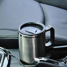 자동차 난방 컵 전기 머그잔 12V 여행 충전 커피 스테인레스 스틸 주전자 450ml