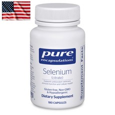Pure Encapsulations Selenium 퓨어 인캡슐레이션 셀레늄 180캡슐 대용량 셀레늄 셀렌 미네랄, 1개, 180정