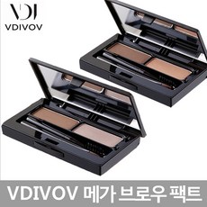 비디보브 메가 브로우 팩트 5.5g, 1호 라이트 브라운 + 미디움 브라운, 1개