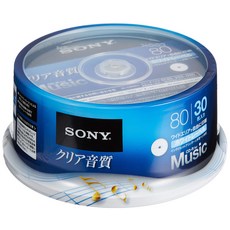 소니 CD-R 오디오 30매 팩 30CRM80HPWP, 1개