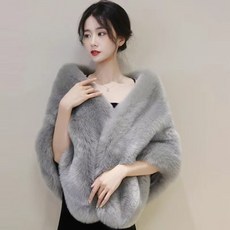 웨딩숄 가을 겨울 여우털 모방 신부 패션 드레스 숄