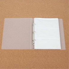 HP 티켓수납 포켓 바인더 3칸 문구사무용품 링바인더, 단일상품(CRB2455)