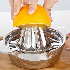 휴대용믹서기 무선믹서기 미니믹서기 레몬 오렌지 수동 과일 착즙기 304 스테인리스 스틸 주방 액세서리 도구 밀감 100 생 핸드 프레스 주스 메이커, 찢어진 조각, 1)sliver