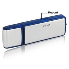 기 USB 녹취 8GB 회의 미니학과 쿨블랙 메탈 초박형 사원증 기 대화, 푸른 색, 64GB
