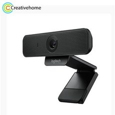 [해외] Logitech 컴퓨터 주변 장치 자동 초점 웹 카메라 1080p 풀 HD 비디오 통화 웹캠 통합 보안 커버 지원 USB 3.0, Black