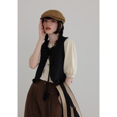 J#L 가을 겨울 루즈핏 빅 사이즈 스쿨 니트 조끼1516-958