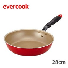 [TV·인터넷 쇼핑몰 지금 화제][1년 보증부][ever cook]evercook에버 쿡 팬 28cm&lt;레드&gt;EFPN28RDIH대, 단일옵션