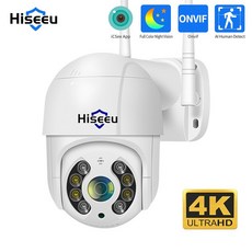 Hiseeu-4K 8MP PTZ 와이파이 IP 카메라 스피드 돔 야외 5X 디지털 줌 5MP 3MP 1080P 무선 CCTV 감시 카메라 iCsee, 3.6mm, 3MP NO Card, 01 3MP NO Card_01 3.6mm