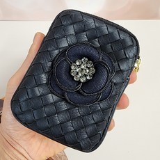 위빙 큐빅코사지 꽃 담배케이스 미니 립스틱 파우치 CFLW