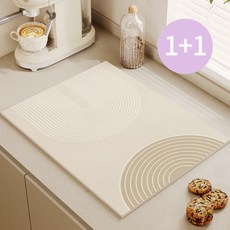 우아한클릭 1+1 규조토 식기건조매트 드라잉매트 특대형, 차분한 베이지+차분한베이지, 1개