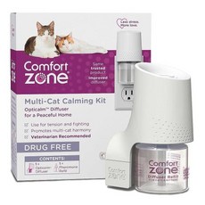 컴포트존 Comfort Zone 멀티 캣 진정 디퓨저 2개 및 리필, 1 Diffuser, 1 Refill, 1 Diffuser, 1 Refill