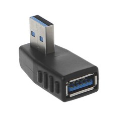 U 디스크 하드 드라이브 모니터 노트북/PC 컴퓨터용 USB 3.0 암수 어댑터 90도 좌측 각도 및 우측 각도