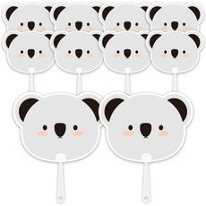 애니멀 프랜즈 부채 여름 시원한 귀여운 디자인 가벼운 예쁜 이쁜 단체선물 휴대용 손잡이 동물 손부채 학교 회사원, 코알라, 10개