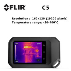 FLIR 휴대용 와이파이 적외선 열화상 카메라 포켓 사이즈 IR 열 센서 전자 감지 클라우드 연결 C3-X/C, 1개