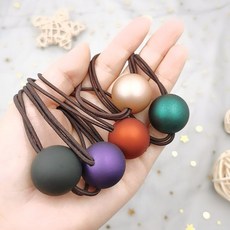 브로코 고무줄 샌딩 무광 구기 운동 두 가닥 심플 머리끈 헤어끈 가죽 머리 악세사리 액세서리 여성