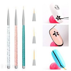 PinPai 3 PCS 네일 아트 라이너 페인팅 브러쉬 세트 5mm 8mm 11mm 네일 드로, 상세내용참조