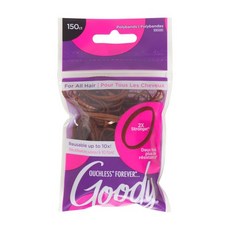 Goody Youchless 여성용 폴리밴드 탄력 헤어 타이 150 카운트 갈색 고운 머리 쉽고 안전하게 스타일링 할 수 있는 액세서리 재미있고 독특한 헤어스타일에 적합 없는 - 고운머리