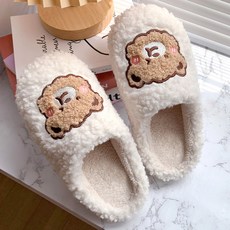 말랑말랑 털 뽀글이 곰 토끼 여성 실내화 슬리퍼 사무실화 층간소음방지