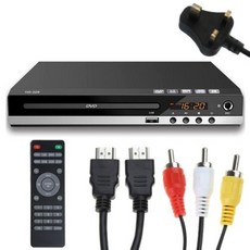 멀티미디어 DVD 플레이어 박스 HDMI AV 원격 USB 마이크 풀 HD 1080P CD 디스크 미디어 플레이어 기계, 2)UK Standard, UK PLUG 230V - av미디어플레이어