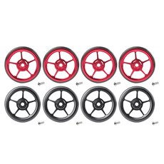 JC Brompton 접히는 자전거 Black + Red를위한 놀이쇠를 가진 8 PC 쉬운 바퀴