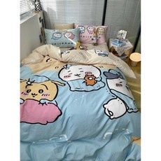 먼작귀 이불 치이카와 침구 세트 학생 기숙사 침대