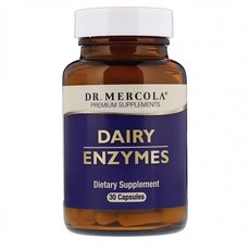 Dr. Mercola 닥터 메르콜라 Dairy Enzyme 30 캡슐, 1세트, .