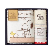 니시카와(nishikawa) 스누피 수건 선물 세트 23 X27 X6 cm세탁 Thanks your Hearts 일본제 TT81300605