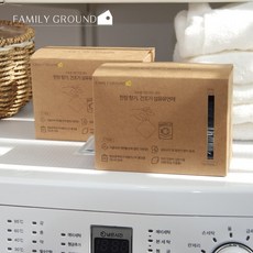 패밀리그라운드 1+1 건조기시트 건조기용섬유유연제 식물성분 온가족케어 40매x2box