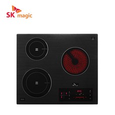 [렌탈-]SK매직 하이브리드 3구 전기레인지 ERA-BTH32M 48개월 의무사용 월 17900원, 케이스미포함