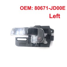 80670JD00E 호환 닛산 2013 좌측 J10 2011 2008 손잡이 2009 2012 전방 2007 도어 핸들 자동차 인테리어 우측 후방 2010 캐시카이 80671JD0, Left-80671JD00E, 1개