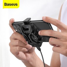 Baseus 휴대 전화 쿨러 범용 게임 모바일 냉각 팬 휴대 전화 디지털 디스플레이 라디에이터 아이폰 11 삼성 Xiaomi|null|, 1개(A5), White(A5)