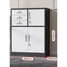한행 관물함 잠금 철제 회사 사무실 서 수납함 캐비닛, 1.3mm 커피 6통
