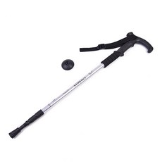 아웃도어 스포츠 스틱 신축 접이식 스틱 등산 스틱 스틱 스틱 남녀 아웃도어 장비, 실버, 확장: 135cm, 실버, 1개