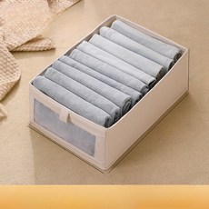 바바이인 깔끔한 패브릭 접이식 수납 정리함, 베이지, 6개