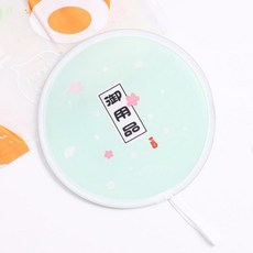 호른 작은부채 부채 가정용 휴대용 쥘부채 접이식 여성둥근 플라스틱, T17-천 둥글부채-왕실 용품