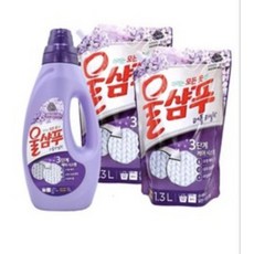 애경 울샴푸 용기1000ml 1 + 리필1.3 2개 총3개, 3개