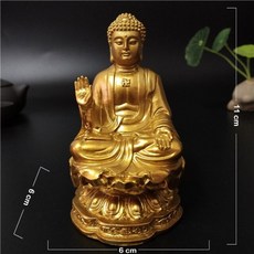 Estatua de Buda de Feng Shui chino dorado artesanía de resina hecha a mano escultura de Buda de medi, 금