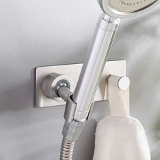 스마일컴퍼니 후크 일체형 샤워기 홀더 거치대 스텐레스 욕실용품