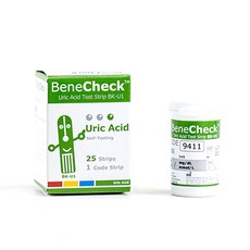 베네첵 BeneCheck 요산 시험지 25매 (알콜스왑25매증정) 당뇨관리용품>>혈당측정지, 1개