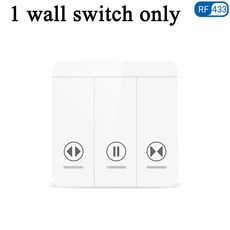 Tedeligo RF 차고 커튼 블라인드 모터 리모컨 스위치 게이트 오프너 리시버 양방향 제어 지지대 AC 110V 220V 433MHz, 03 1 Wall switch only, 1개